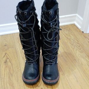 Pajar Black Lace-Up Winter Boots